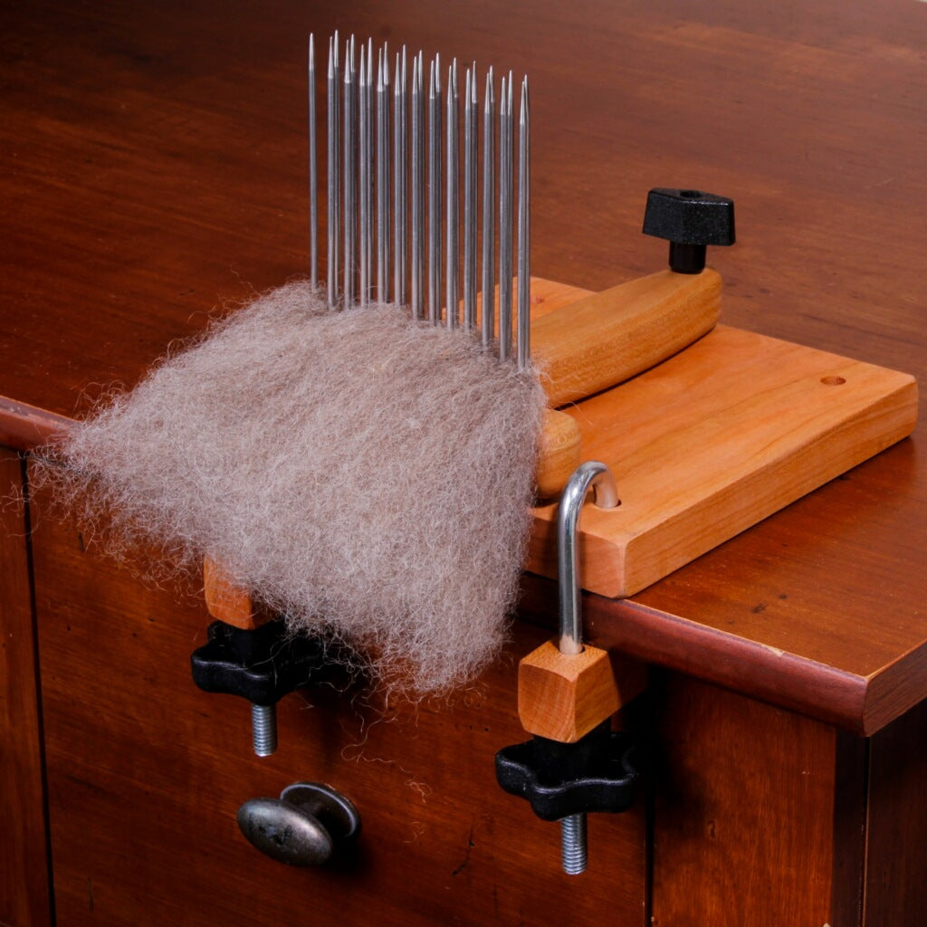 comb for wool spinning BAM Fiberworks Wool Combs