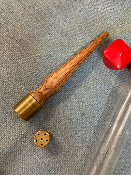 Brass and Oak Pencil Style Felting Tool