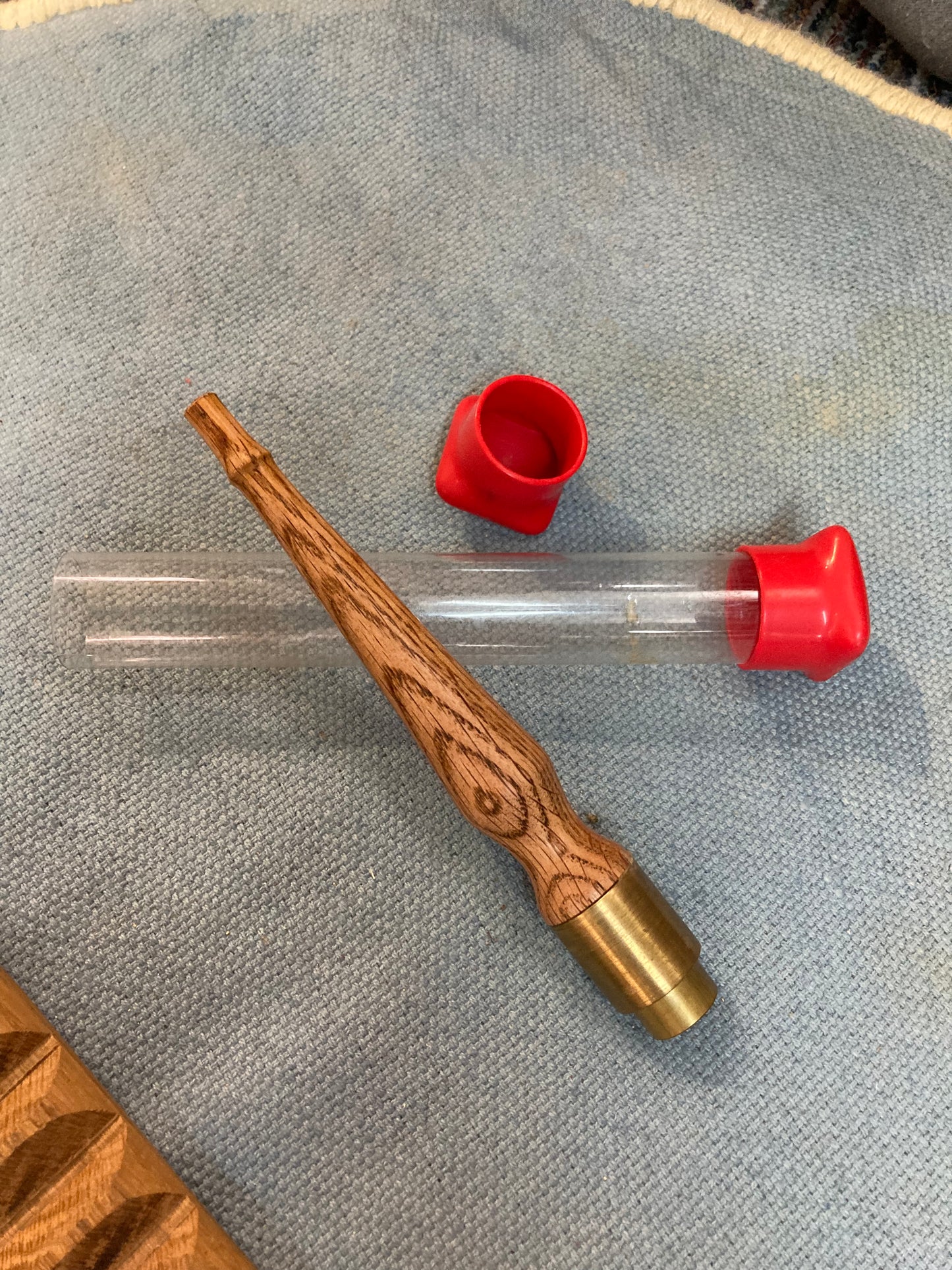 Brass and Oak Pencil Style Felting Tool